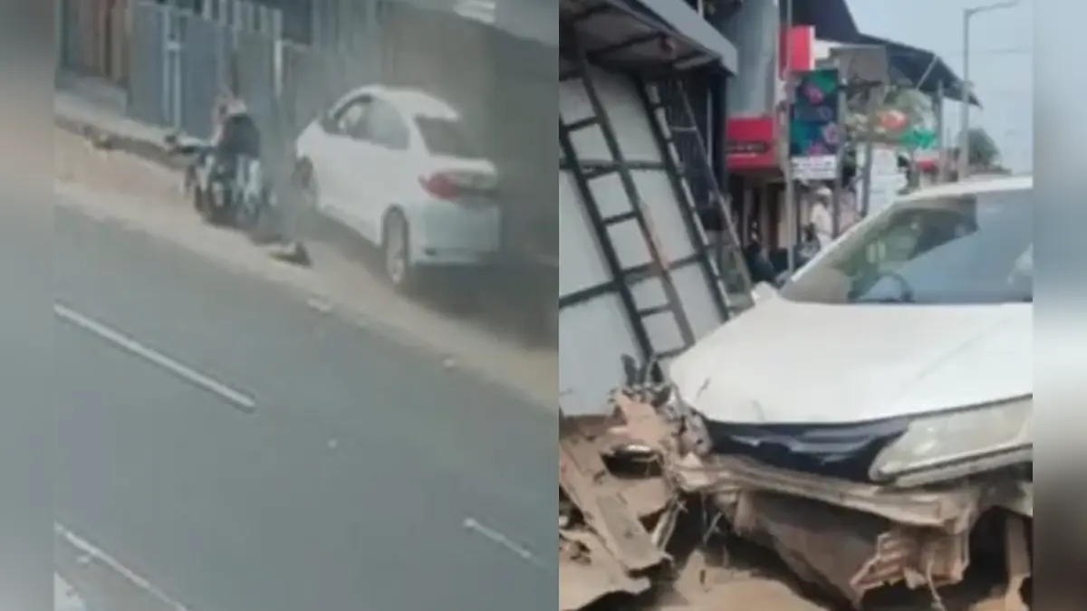 Poonoor Accident: നിയന്ത്രണം വിട്ട കാർ ബസ് സ്റ്റോപ്പിലേക്ക് പാഞ്ഞുകയറി; താമരശ്ശേരിയിൽ യുവതിക്ക് ഗുരുതര പരുക്ക്