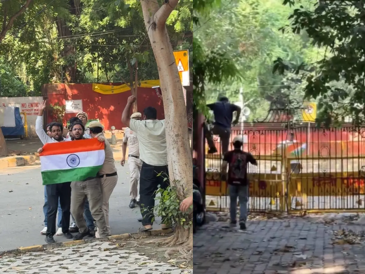CJP Protest: ജന്തർമന്തറിലെ ഗേറ്റ് ചാടിക്കടന്ന് ദേശീയ പതാകയുമായി പ്രതിഷേധം, സിജെപി നേതാക്കൾ കസ്റ്റഡിയിൽ