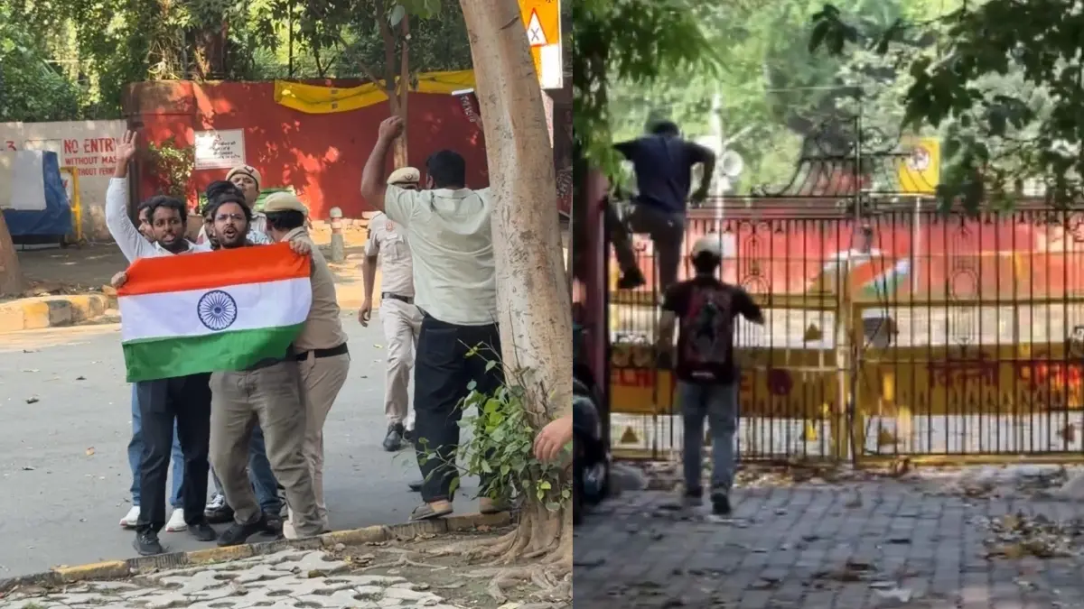 CJP Protest: ജന്തർമന്തറിലെ ഗേറ്റ് ചാടിക്കടന്ന് ദേശീയ പതാകയുമായി പ്രതിഷേധം, സിജെപി നേതാക്കൾ കസ്റ്റഡിയിൽ