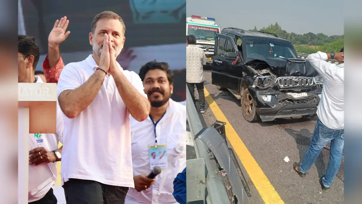 Rahul Gandhi Accident: രാഹുൽ ഗാന്ധിയുടെ വാഹനവ്യൂഹം അപകടത്തിൽപ്പെട്ടു
