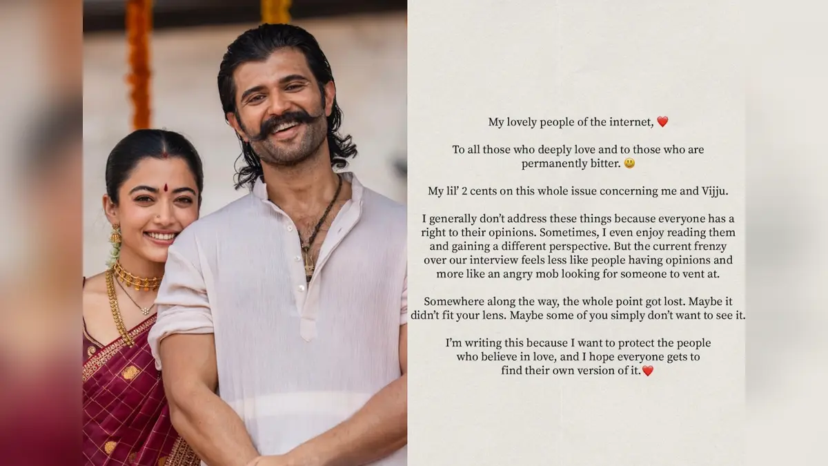 Vijay and Rashmika: 'മറ്റുള്ളവരുടെ സങ്കല്പ്പങ്ങള്ക്ക് അനുസരിച്ച് ജീവിക്കാനാവില്ല' വിജയും രശ്മികയും സൈബര് സെല്ലില് പരാതി നല്കി