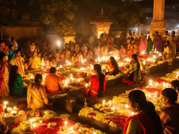 तपते श्मशान में आधी रात तक क्यों बैठे रहे लोग, मंत्रों के साथ दी गई आहुतियां तपते श्मशान में आधी रात तक क्यों बैठे रहे लोग, मंत्रों के साथ दी गई आहुतियां