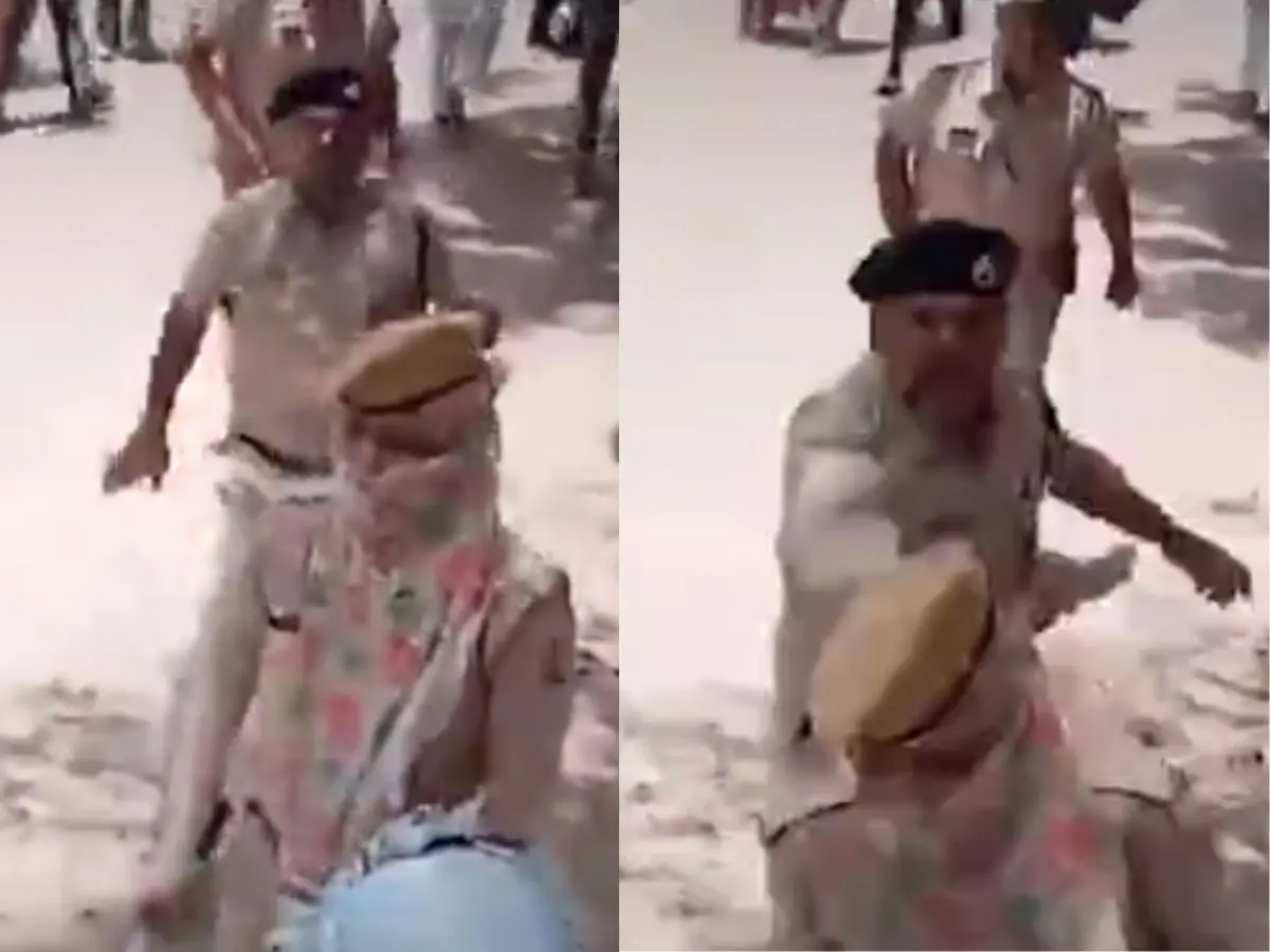 महिला कांस्टेबल के पीठ पर DSP ने मारा हाथ, VIDEO VIRAL