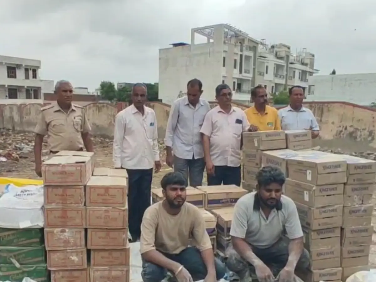 ब्यावर में पाउडर के कट्टों की आड में हो रही थी शराब तस्करी, पुलिस ने जब्त किया ट्रेलर