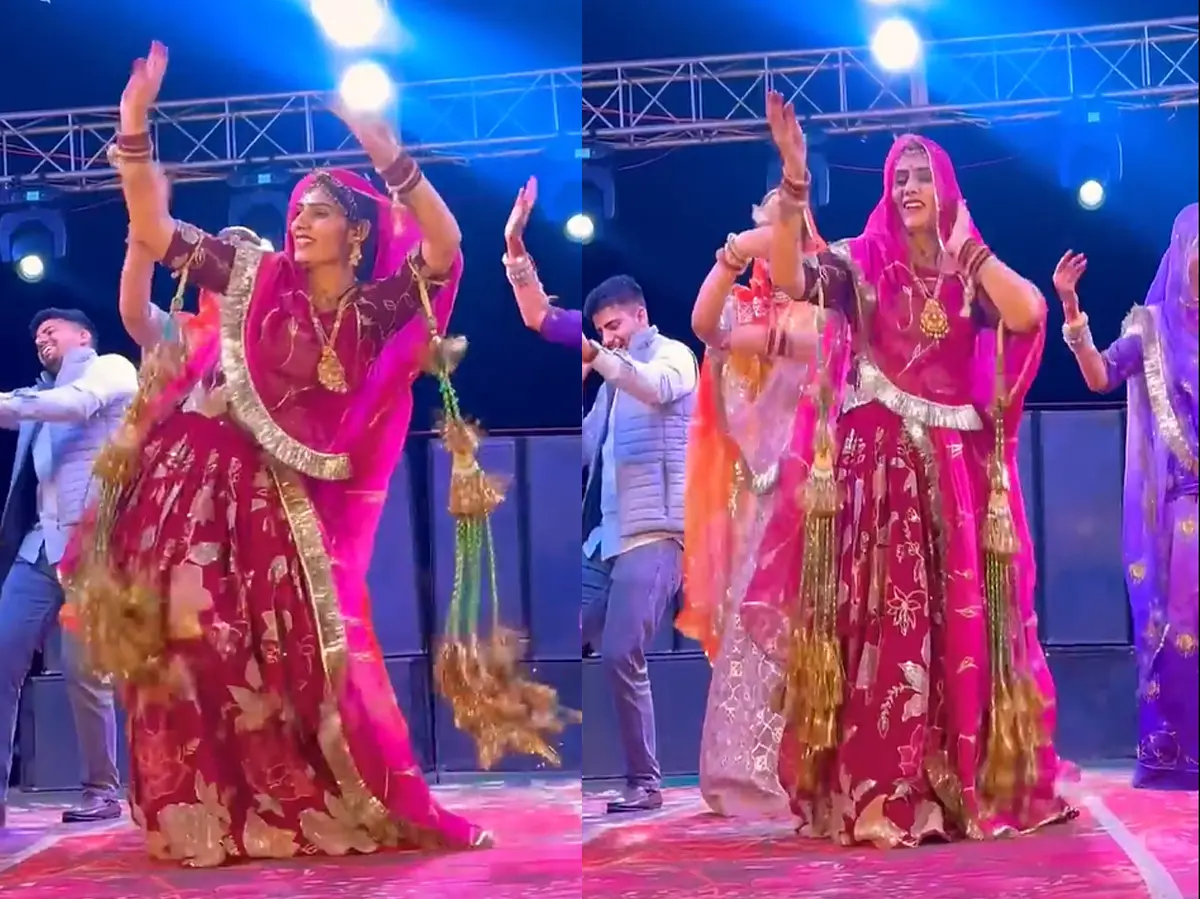 मारवाड़ी गाने पर राजस्थानी महिला ने किया शानदार डांस, सिर से नहीं उतरने दिया घूंघट मारवाड़ी गाने पर राजस्थानी महिला ने किया शानदार डांस, सिर से नहीं उतरने दिया घूंघट