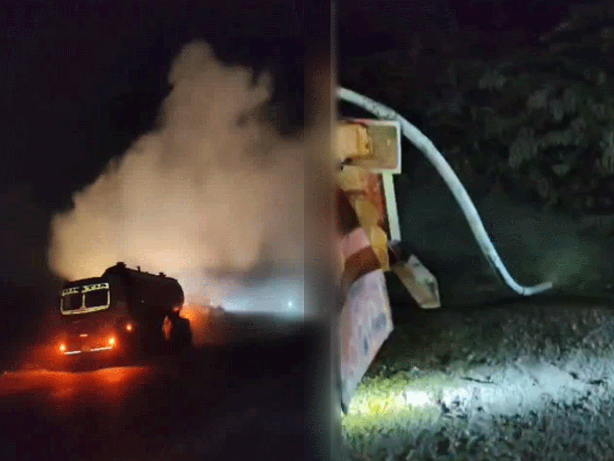 Sawai madhopur News : नमक के तेजाब से भरे टैंकर से रिसाव, हाईवे तेजाब का धुआं फैला Sawai madhopur News : नमक के तेजाब से भरे टैंकर से रिसाव, हाईवे तेजाब का धुआं फैला