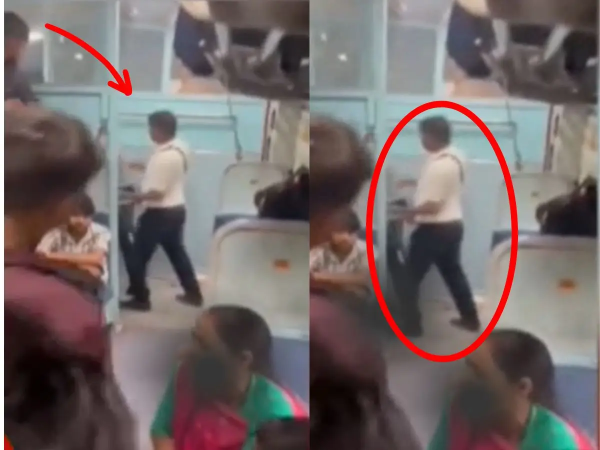 चलती ट्रेन में TTE की दबंगई, युवक पर बरसाया दे दना-दन थप्पड़, Video Viral