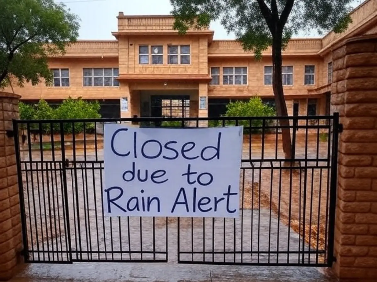 Rajasthan Weather Today: भयंकर बारिश राजस्थान में मचाने वाली है कहर, इन 6 जिलों में कक्षा 1 से 8 तक स्कूल बंद के आदेश