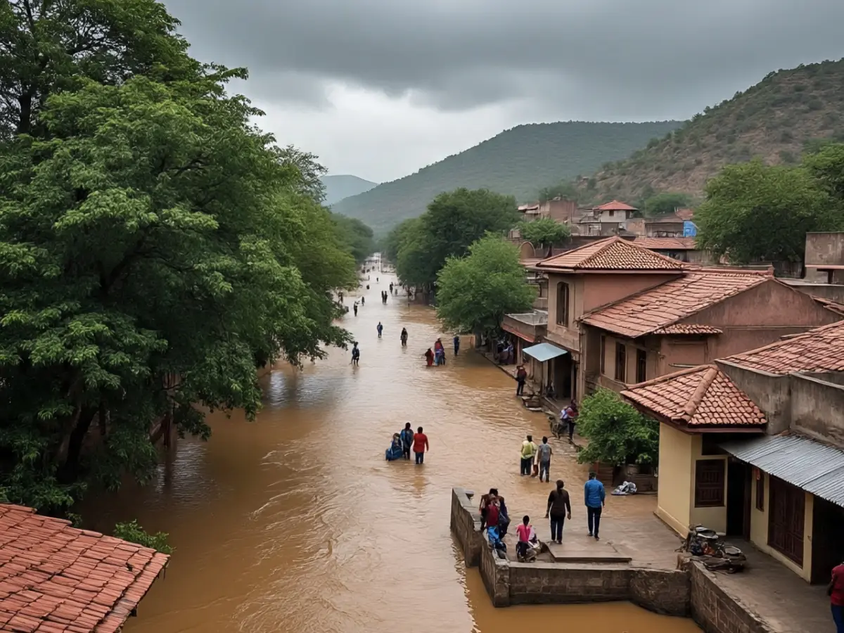 राजसमंद में बांध टूटा, कई लोग बहे