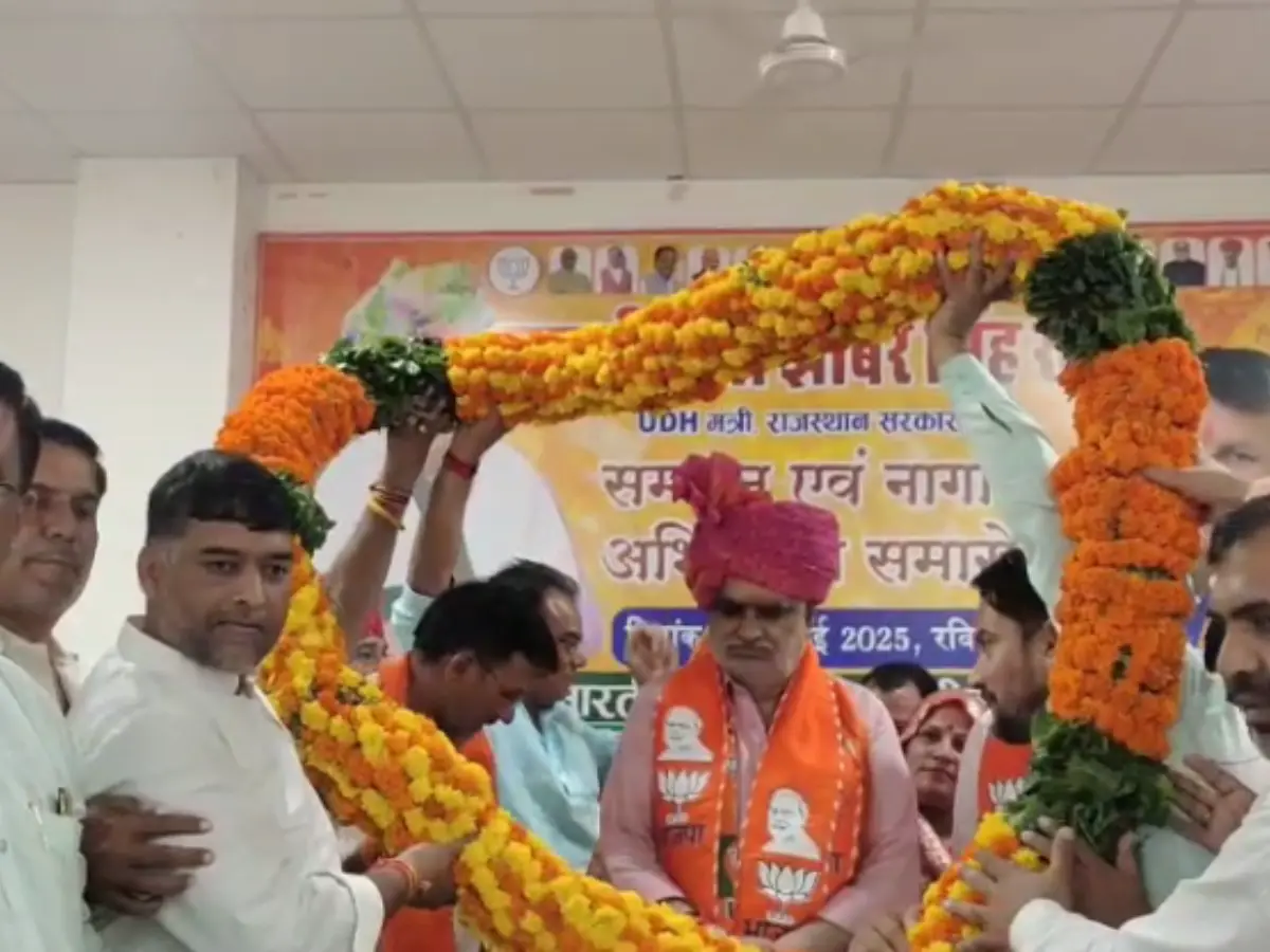 मंत्री झाबर सिंह का सीकर में सम्मान, बोले-मास्टर प्लान पर हर आपत्ति का होगा समाधान