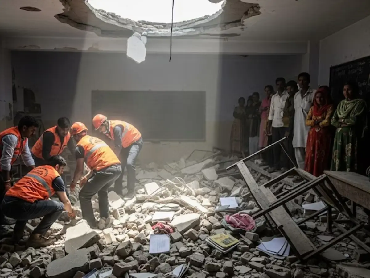 Rajasthan School उदयपुर में स्कूल की दीवार गिरी, राजस्थान में शिक्षा व्यवस्था पर सवाल | ग्रामीणों में आक्रोश 7 Jhalawar School| क्लास रूम में गिर रहे थे पत्थर, मजे से नाश्ता कर रहे थे टीचर