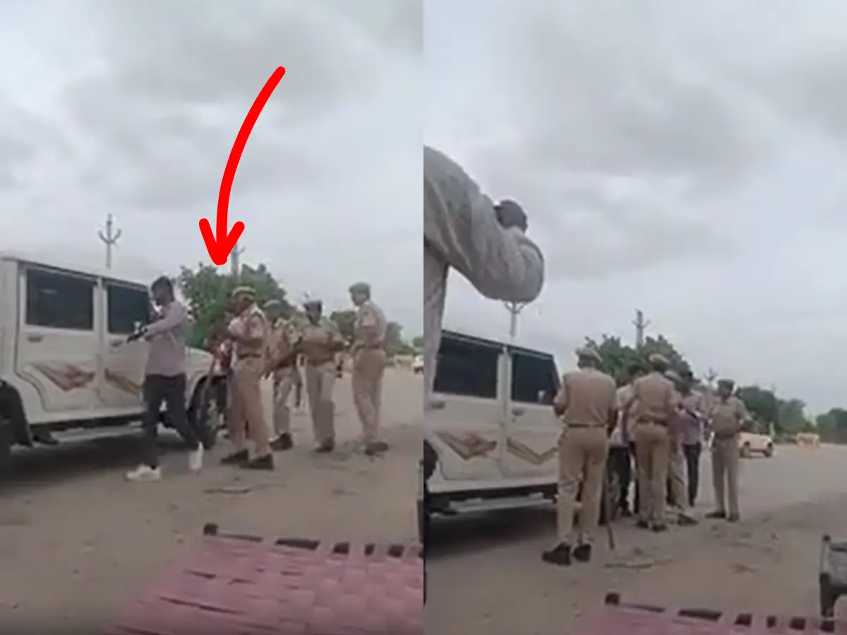 वाहन चालक के साथ पुलिस का अजब-गजब बर्ताव, Video Viral