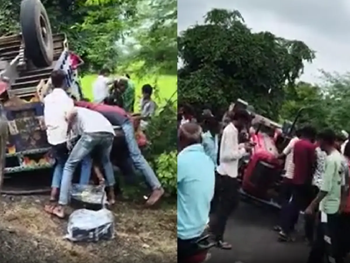 Baran Road Accident: श्रद्धा की राह में दर्दनाक मोड़! ट्रैक्टर ट्रॉली पलटने से दर्जनों घायल Baran Road Accident: श्रद्धा की राह में दर्दनाक मोड़! ट्रैक्टर ट्रॉली पलटने से दर्जनों घायल