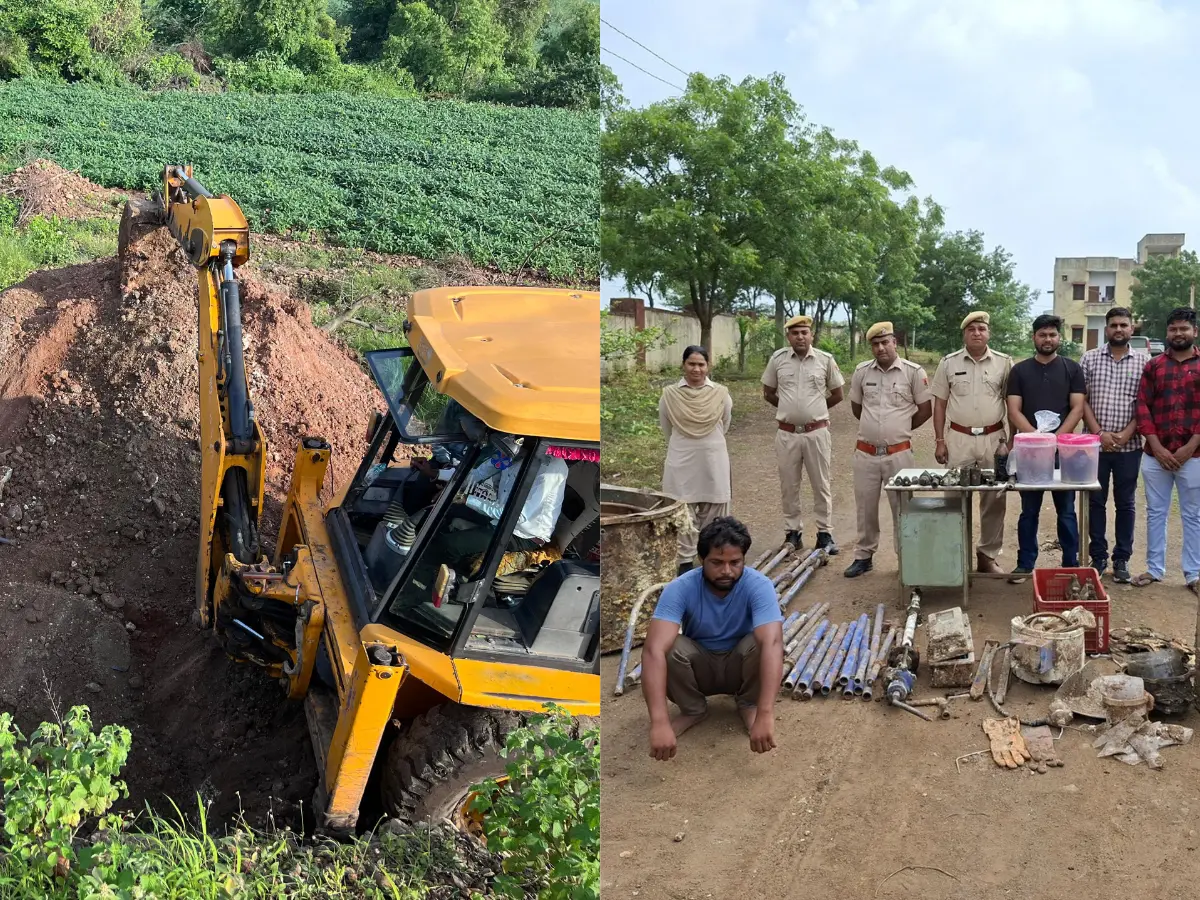 Pratapgarh News: प्रतापगढ़ में ड्रग्स फैक्ट्री का पर्दाफाश, जेसीबी की मदद से निकाले गए सबूत