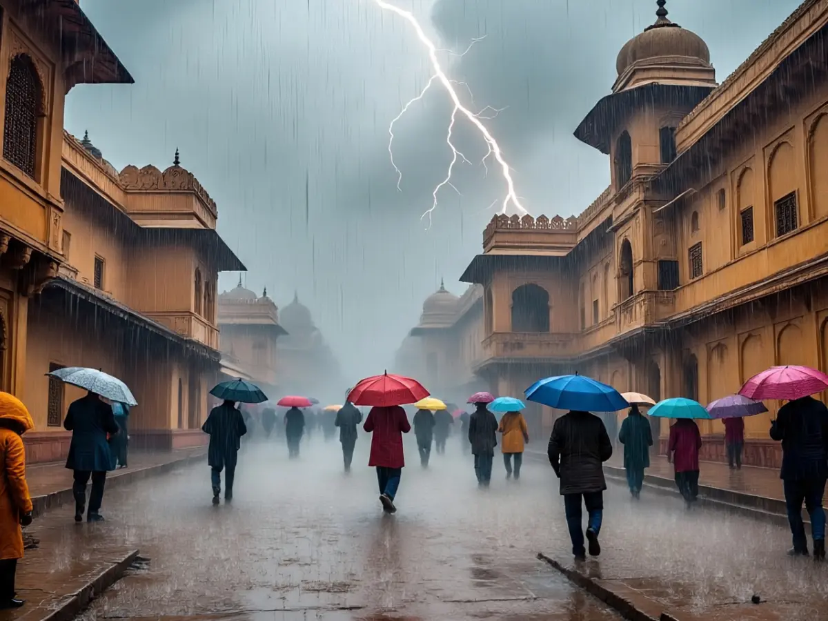 राजस्थान में मूसलाधार बारिश का दौर जारी, इन 17 जिलों में येलो अलर्ट जारी
