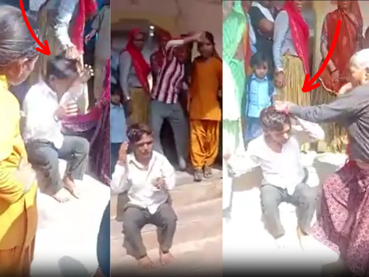 स्कूल में पहुंचकर परिजनों ने कर दी शिक्षक की पिटाई, देखें वीडियो