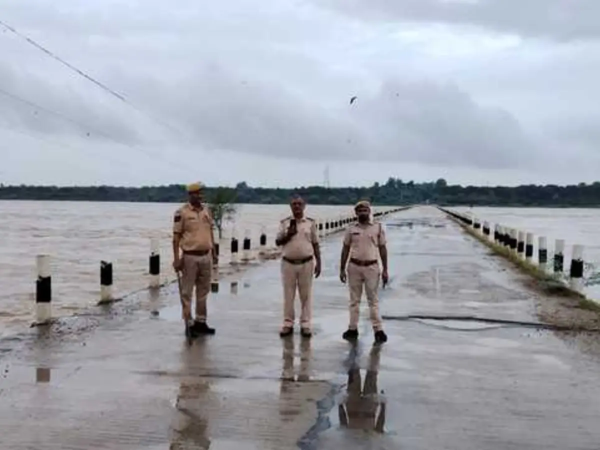 बनास नदी का जलस्तर खतरे के निशान से ऊपर, यातायात बंद, प्रशासन ने जारी किया अलर्ट बनास नदी का जलस्तर खतरे के निशान से ऊपर, यातायात बंद, प्रशासन ने जारी किया अलर्ट
