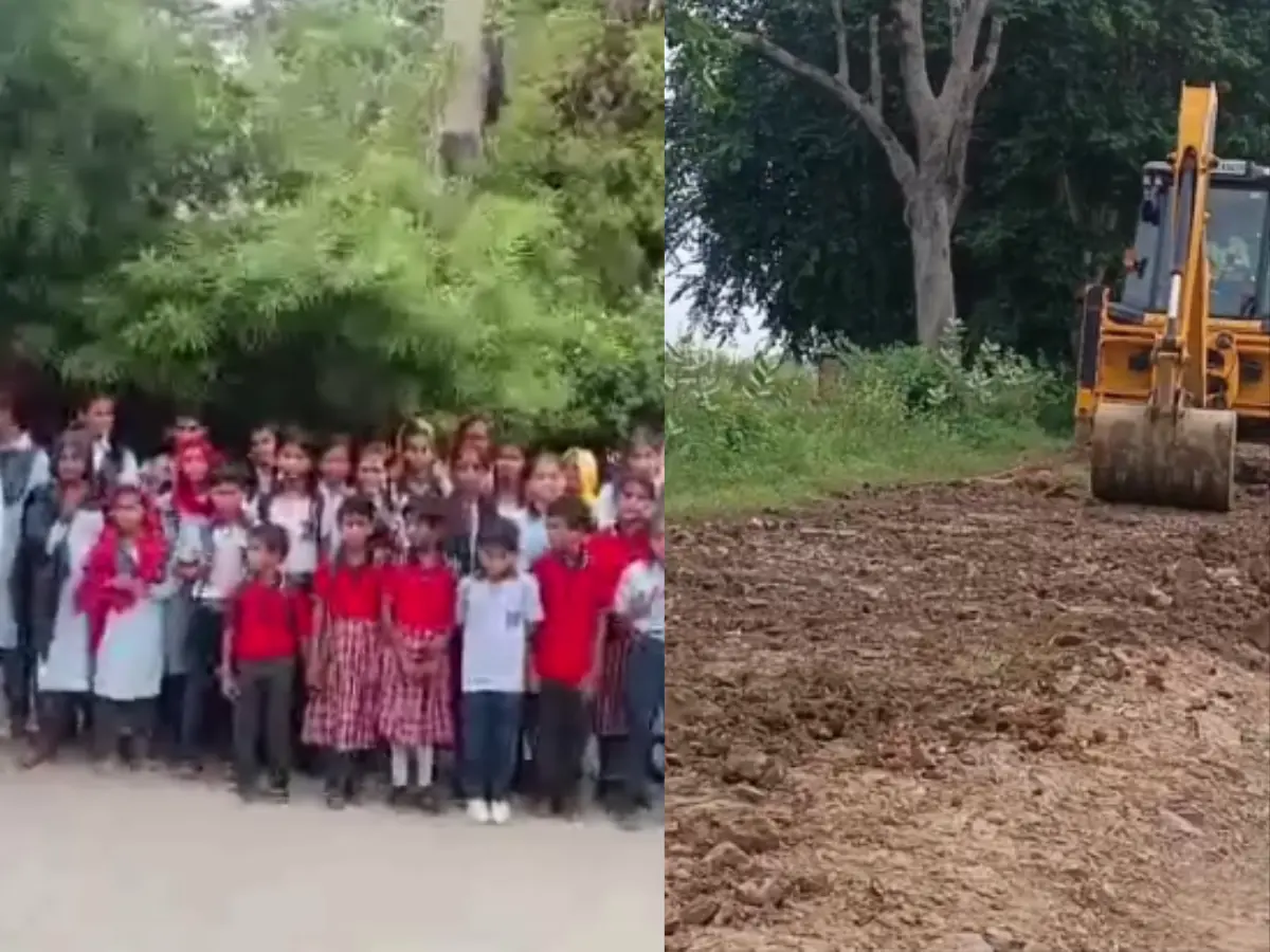 नाहरपुर गांव के बच्चों ने कलेक्टर कार्यालय पर रोड बनाने के लिए किया प्रदर्शन नाहरपुर गांव के बच्चों ने कलेक्टर कार्यालय पर रोड बनाने के लिए किया प्रदर्शन