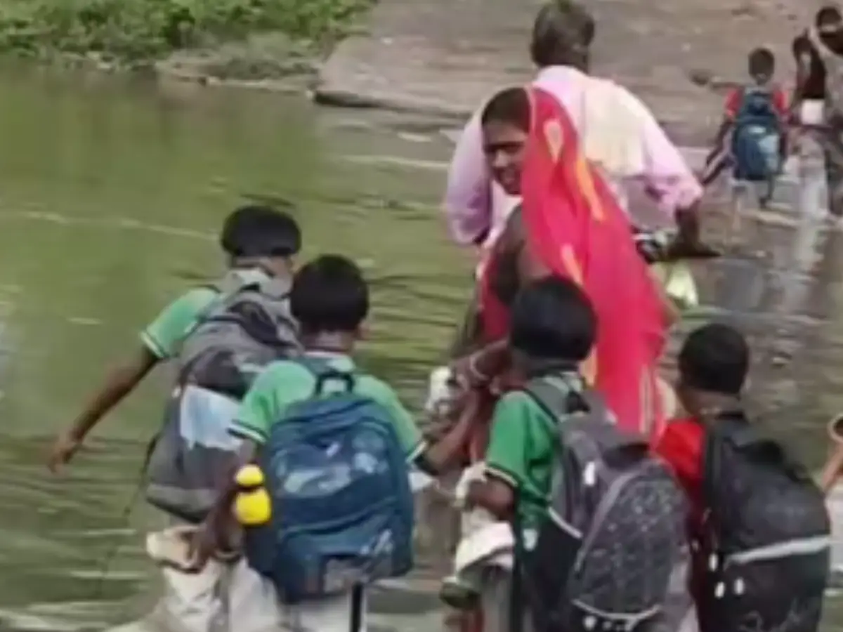 Pratapgarh News: स्कूली बच्चों की जान जोखिम में, बारिश में नदी पार करने को मजबूर Pratapgarh News: स्कूली बच्चों की जान जोखिम में, बारिश में नदी पार करने को मजबूर
