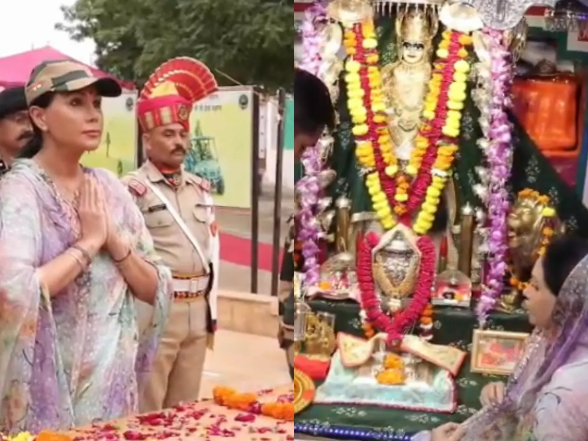 डिप्टी CM दीया कुमारी ने किए तनोट माता के दर्शन, सीमा पर जवानों से मिलीं