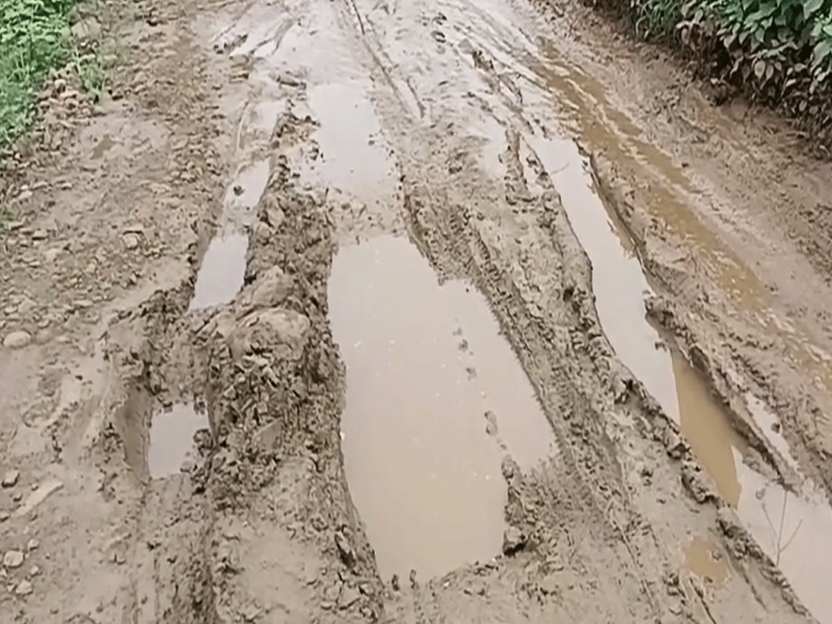 Chhani-Mahudi-Godalia road in dhariyawad