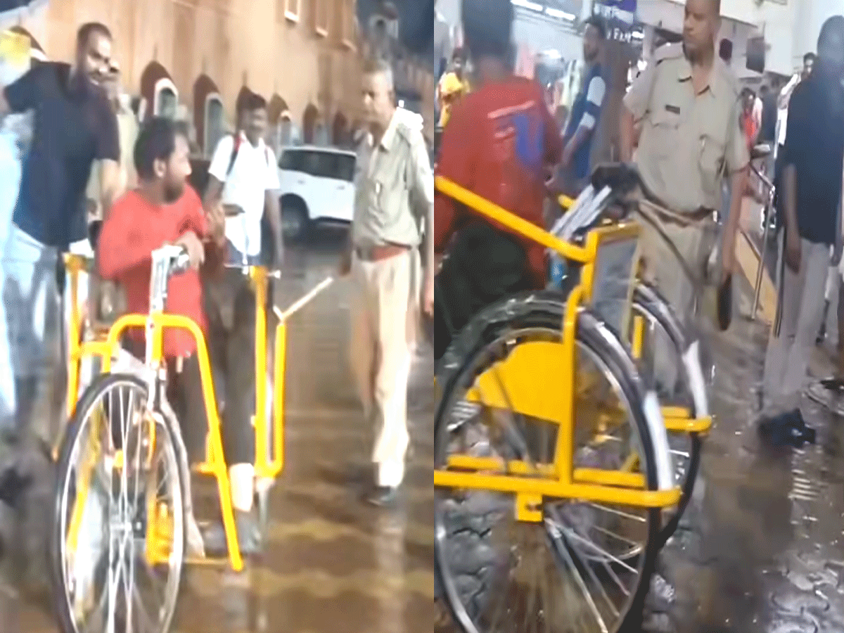 परिवार को रेलवे स्टेशन पर लेने पहुंचा था दिव्यांग शख्स, होमगार्ड ने बरसा दिए डंडे, Video Viral परिवार को रेलवे स्टेशन पर लेने पहुंचा था दिव्यांग शख्स, होमगार्ड ने बरसा दिए डंडे, Video Viral