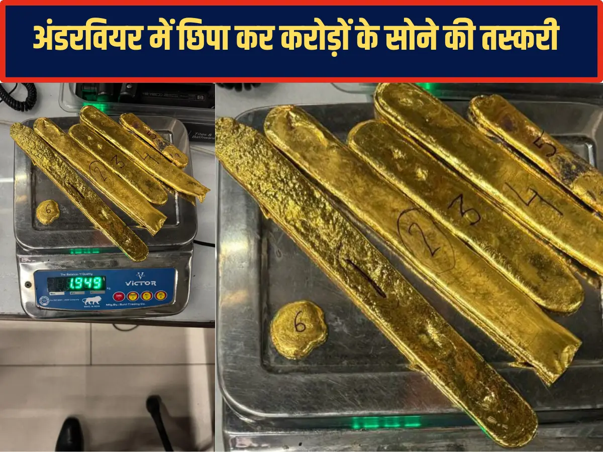 Jaipur News:  सऊदी अरब से अंडरवियर में छिपा कर लाया 2.18 करोड़ रुपये का सोना, DRI ने जयपुर एयरपोर्ट पर 2 KG Gold के साथ दबोचा शख्स