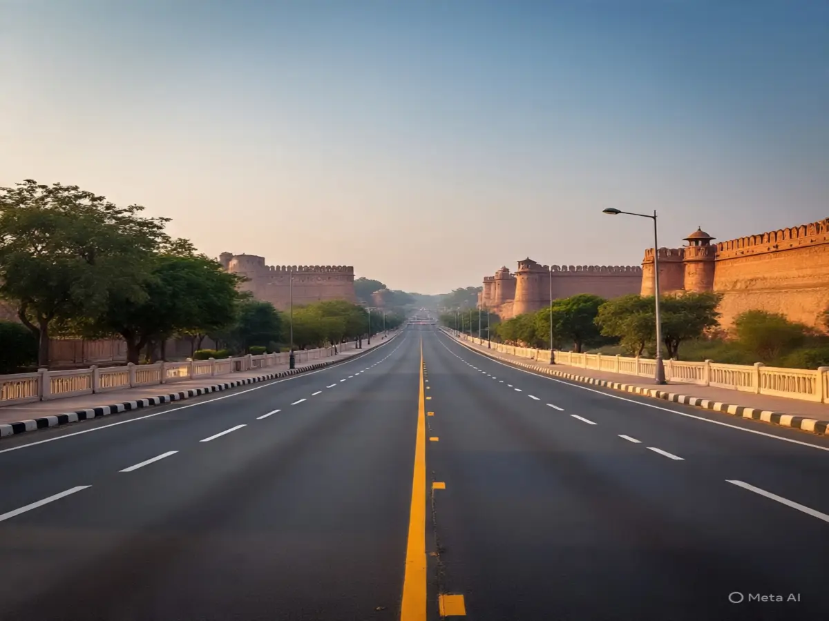 new four lane road from Nagaur to Netra village Jodhpur