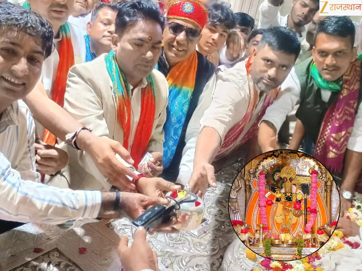 मन्नत पूरी होने पर सांवलियाजी को अनोखी भेंट, किसान ने चढ़ाया आधा किलो चांदी का प्रेशर कुकर