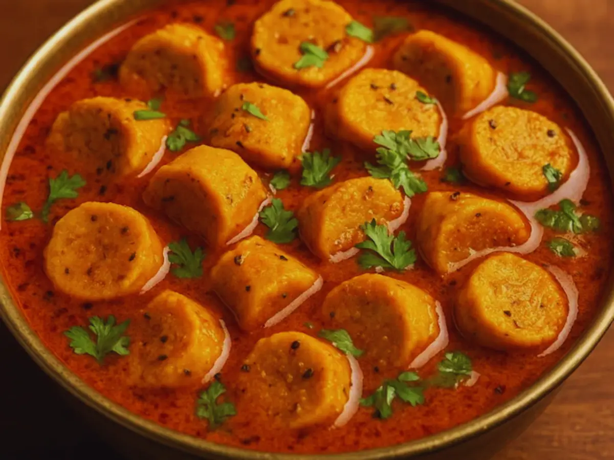 Rajasthani Besan Gatte ki Sabzi