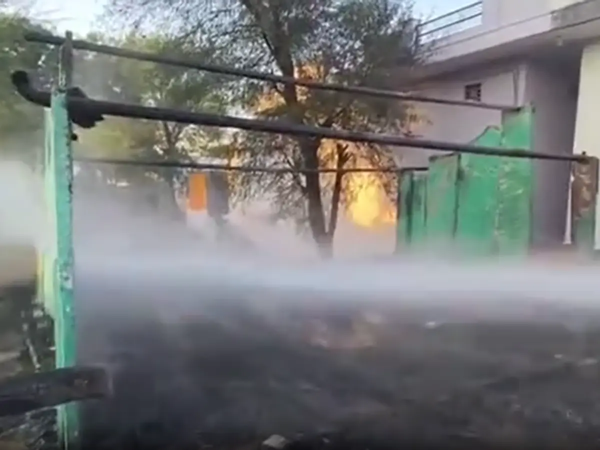 करौली में LPG सिलेंडर लीकेज से भीषण आग, भैंस और अनाज...
