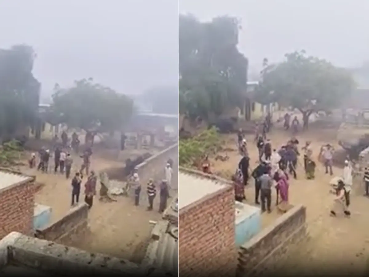 धौलपुर में दर्जनों लोगों ने एक दूसरे पर बरसाए लाठी-डंडे, देखें वीडियो