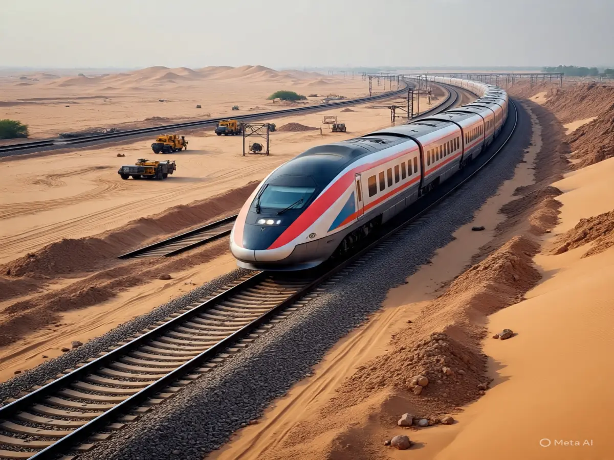 first high speed train trial track in Chausla of Nagaur