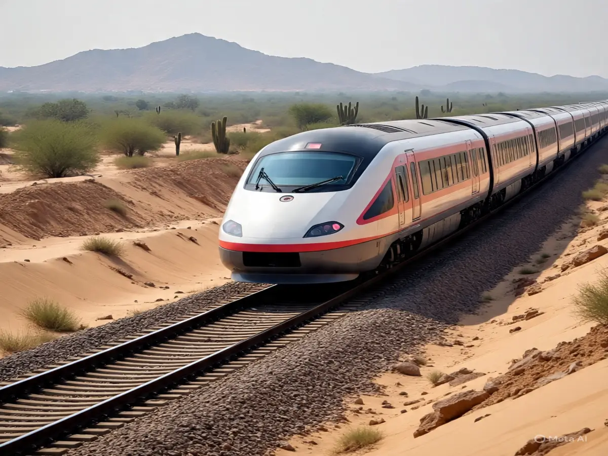 first high speed train trial track in Chausla of Nagaur