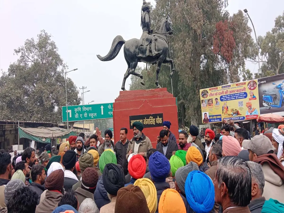 श्री गंगानगर में किसानों का नहरबंदी के खिलाफ हल्ला बोल, 12 जनवरी को कलेक्ट्रेट घेराव की चेतावनी