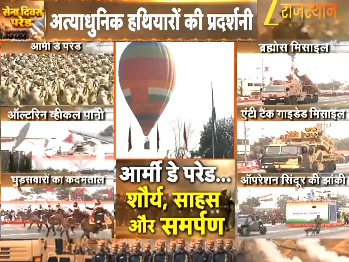 Jaipur Army Day Parade 2026 : धोरों की धरती पर भारतीय सेना का पॉवर शो, देखें तस्वीरें जो रोमांच से भर देंगी