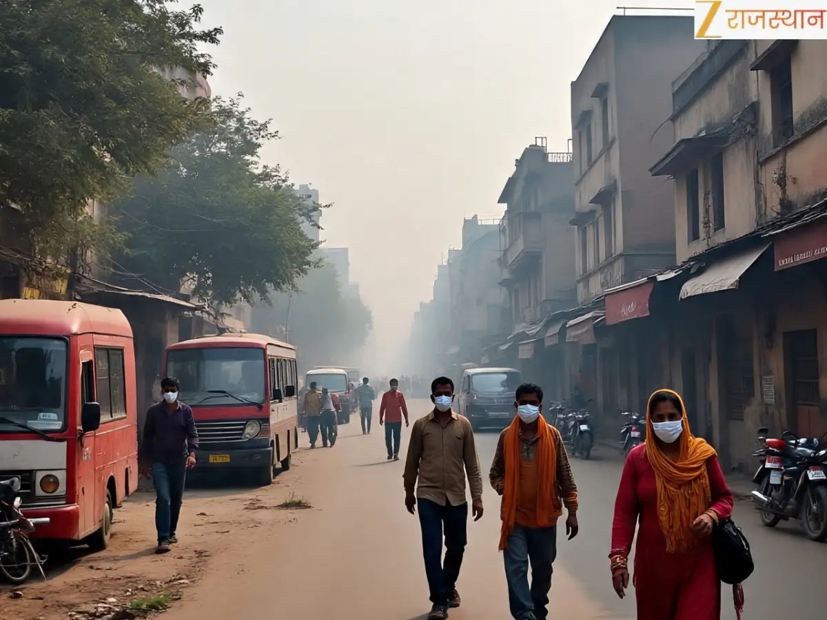 राजस्थान में सर्दी के साथ जहरीली हवा का कहर, भिवाड़ी रेड जोन में, सांस लेना हुआ मुश्किल