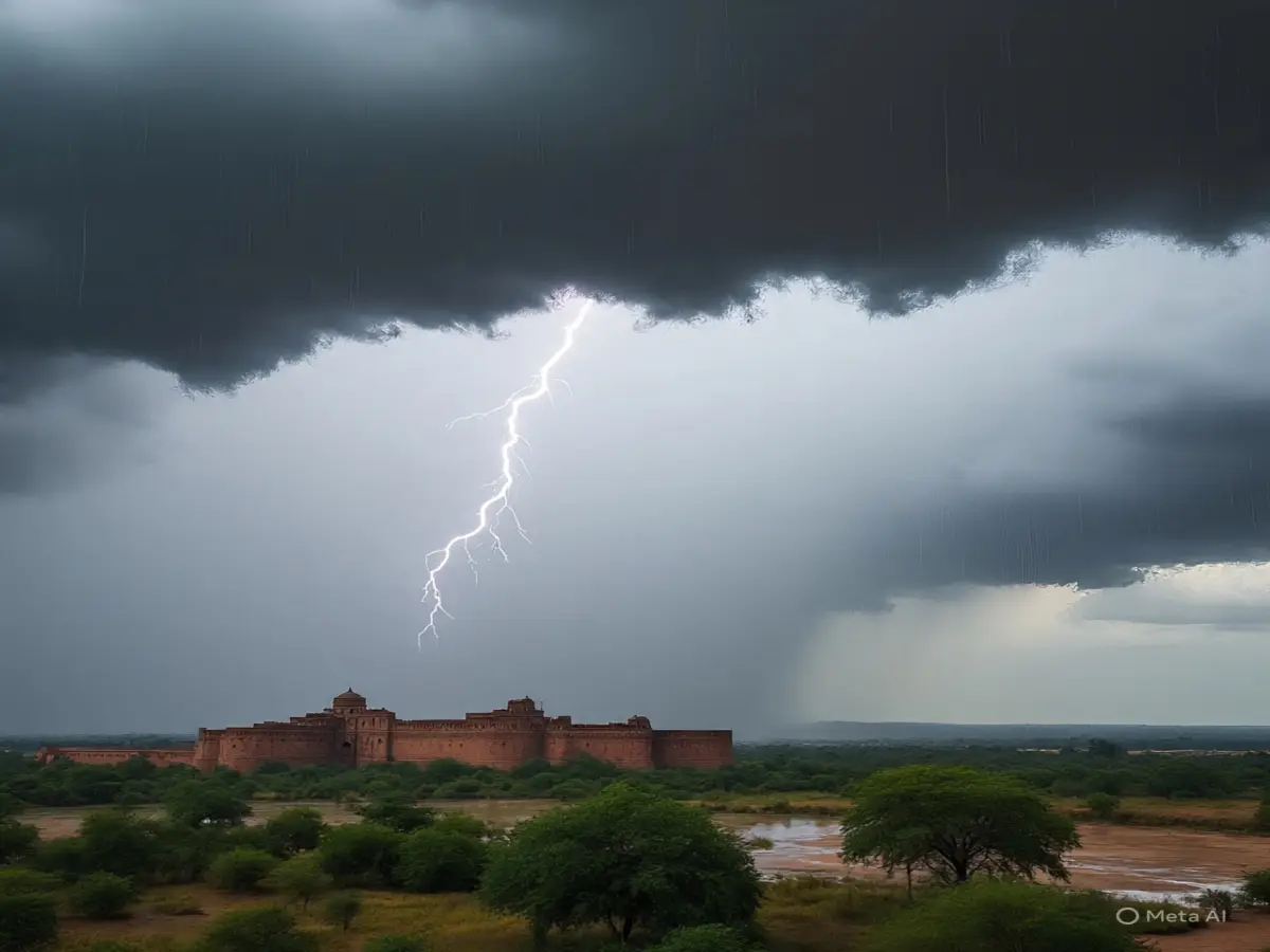 राजस्थान में मौसम बदलेगा करवट, बादल गरजने के साथ बारिश की चेतावनी