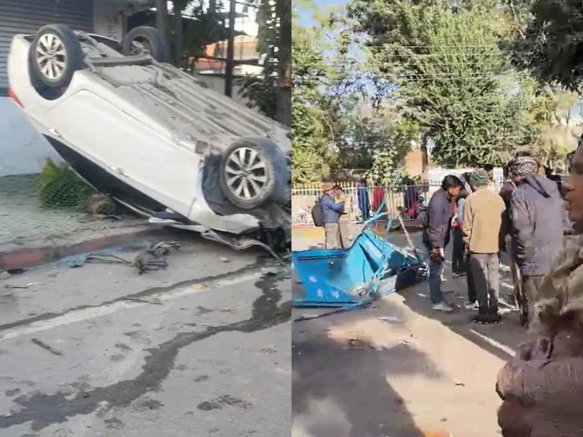 उदयपुर में नाश्ता करते वक्त मौत बन कर आई तेज रफ्तार कार, 2 लोगों का कुचला