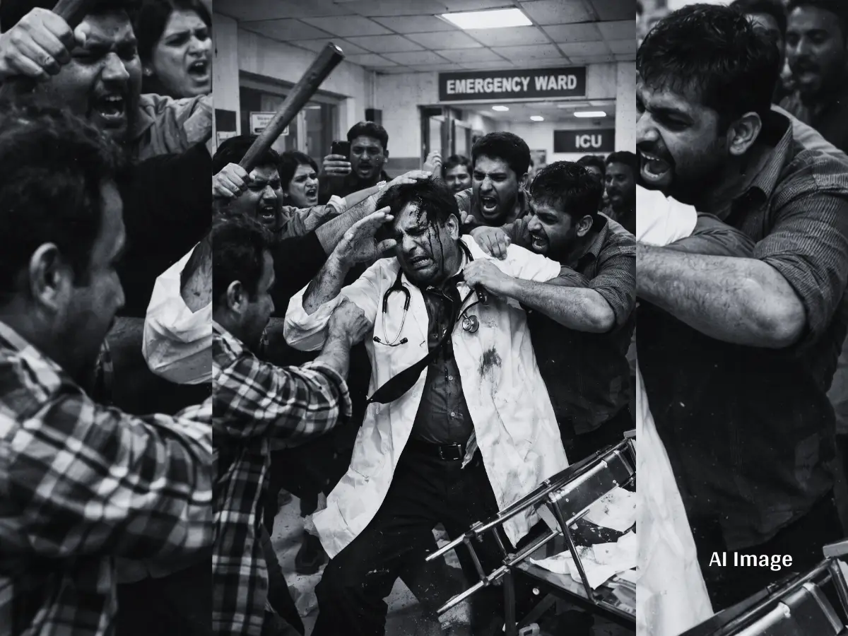 डिलीवरी के 8 दिन बाद महिला की मौत, गुस्साए परिजनों ने अस्पताल में जमकर मचाया तांडव, डॉक्टर को बहुत मारा