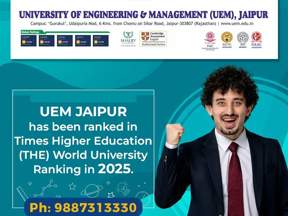 UEM Jaipur | टाइम्स वर्ल्ड रैंकिंग 2025 में UEM जयपुर ने मारी बाजी