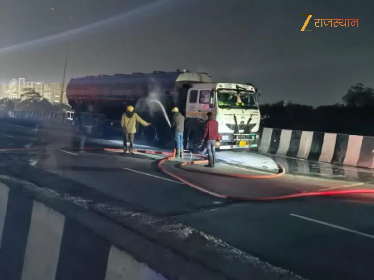 राजस्थान में फिर हो जाता “भांकरोटा अग्निकांड” जैसा बड़ा हादसा! चलते केमिकल ट्रक में लगी भीषण आग