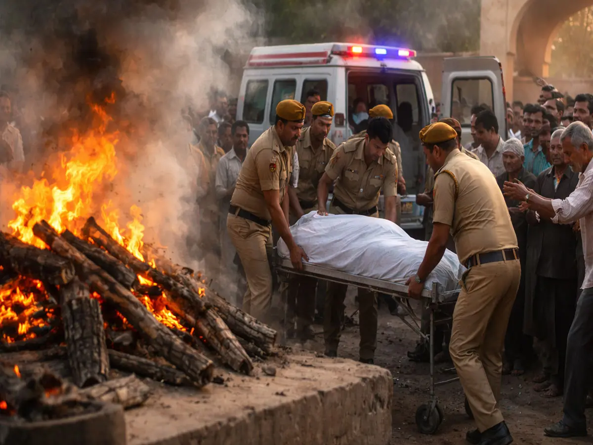 अंतिम संस्कार के बीच पहुंची पुलिस, 26 साल के युवक के शव को चिता से उतारकर भेजा अस्पताल, जानें पूरा मामला