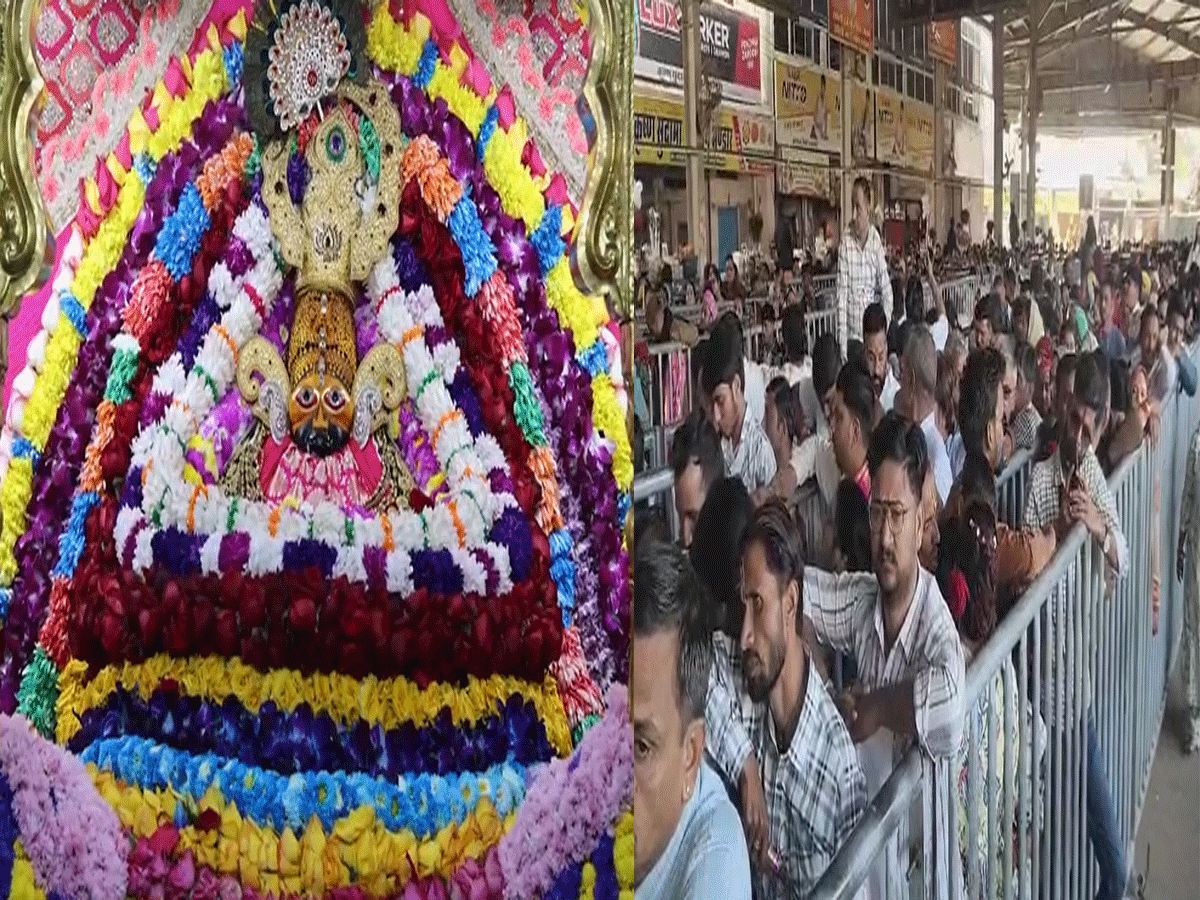 फाल्गुन मेले से पहले ही विजया एकादशी पर खाटू श्याम मंदिर में लगी भक्तों की भारी भीड़, सतरंगी फूलों से सजा दरबार