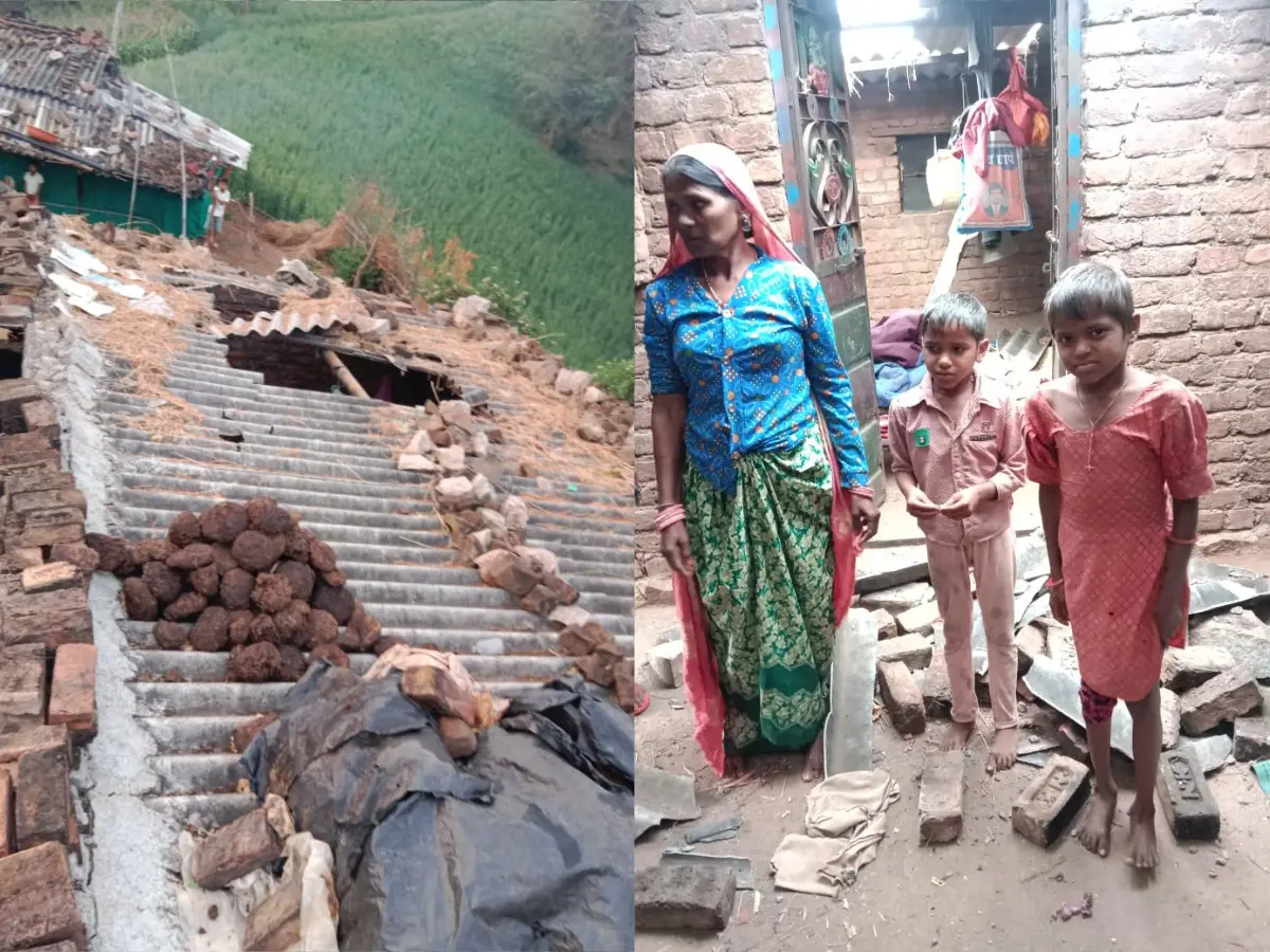 आकाशीय बिजली का कहर! प्रतापगढ़ के ठाकरा गांव में टिन शेड टूटा, 4 मासूम घायल