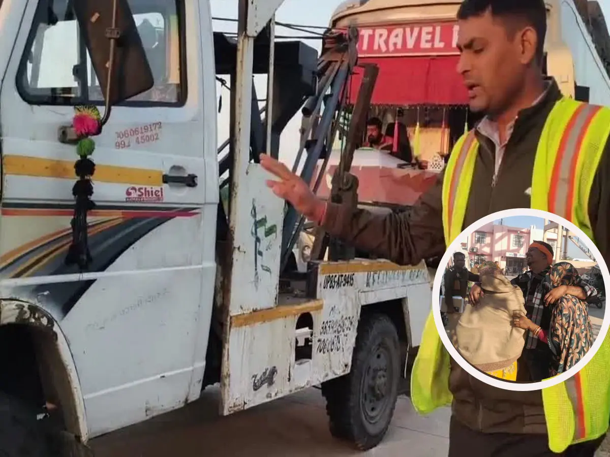 यमुना एक्सप्रेस-वे पर बस और वैन की भीषण टक्कर, धौलपुर के 6 लोगों की हाथरस में दर्दनाक मौत