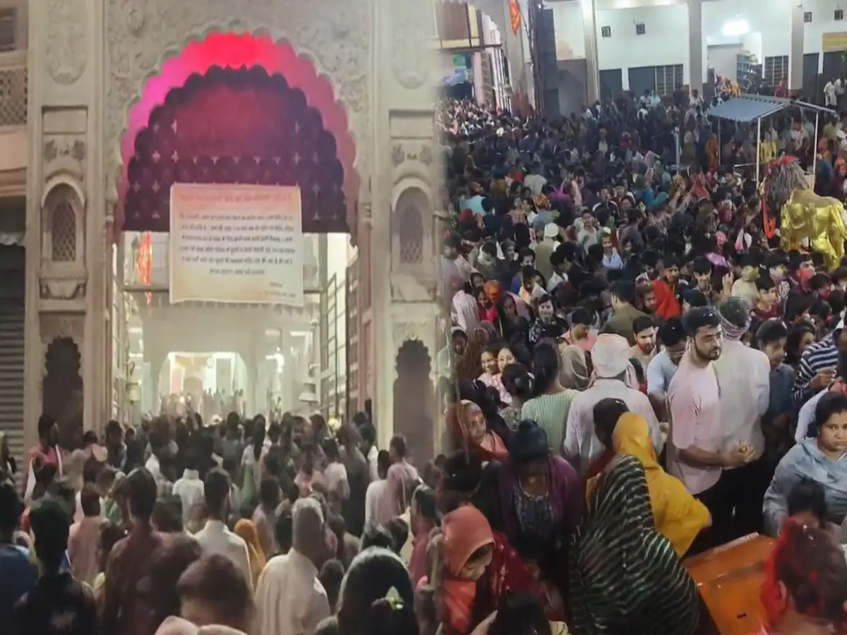 बाड़ी में मंगला दर्शन के साथ शुरू हुई होली, कैला माता मंदिर में उमड़ा सैलाब