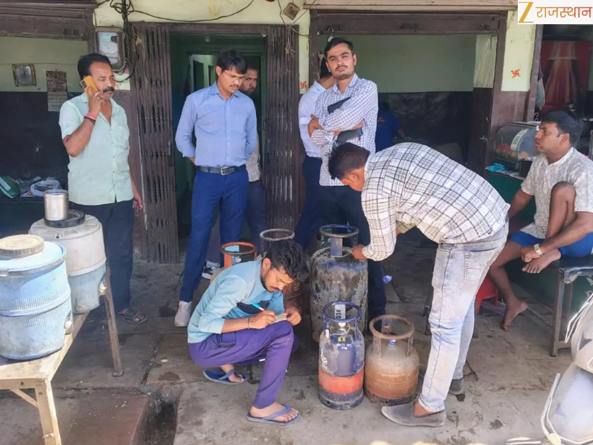 बारां में रसद विभाग की बड़ी कार्रवाई, होटल-रेस्टोरेंट्स से 26 घरेलू गैस सिलेंडर जब्त