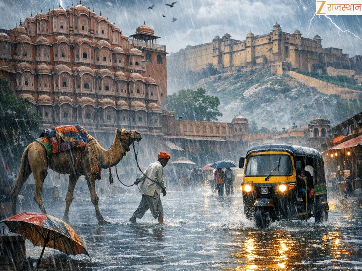राजस्थान में बारिश के साथ आंधी-तूफान, इन जिलों में बरसेंगे बदरा, IMD ने अभी-अभी जारी किया अलर्ट