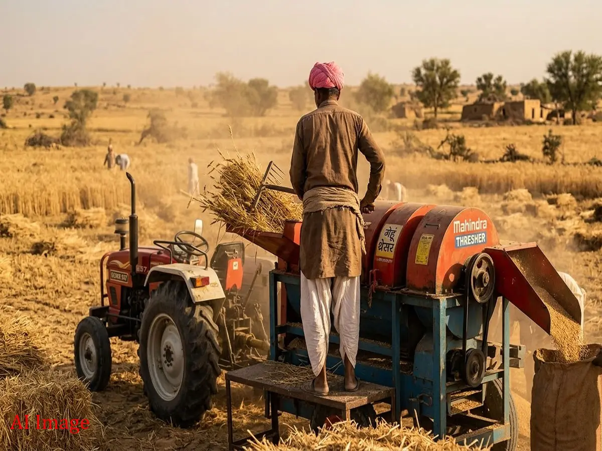 बैलेंस बिगड़ा और चलती थ्रेसर मशीन की फीडिंग ट्रे में गिर गया सोनू गुर्जर, हालत देख डॉक्टर्स की भी कांपी रूह